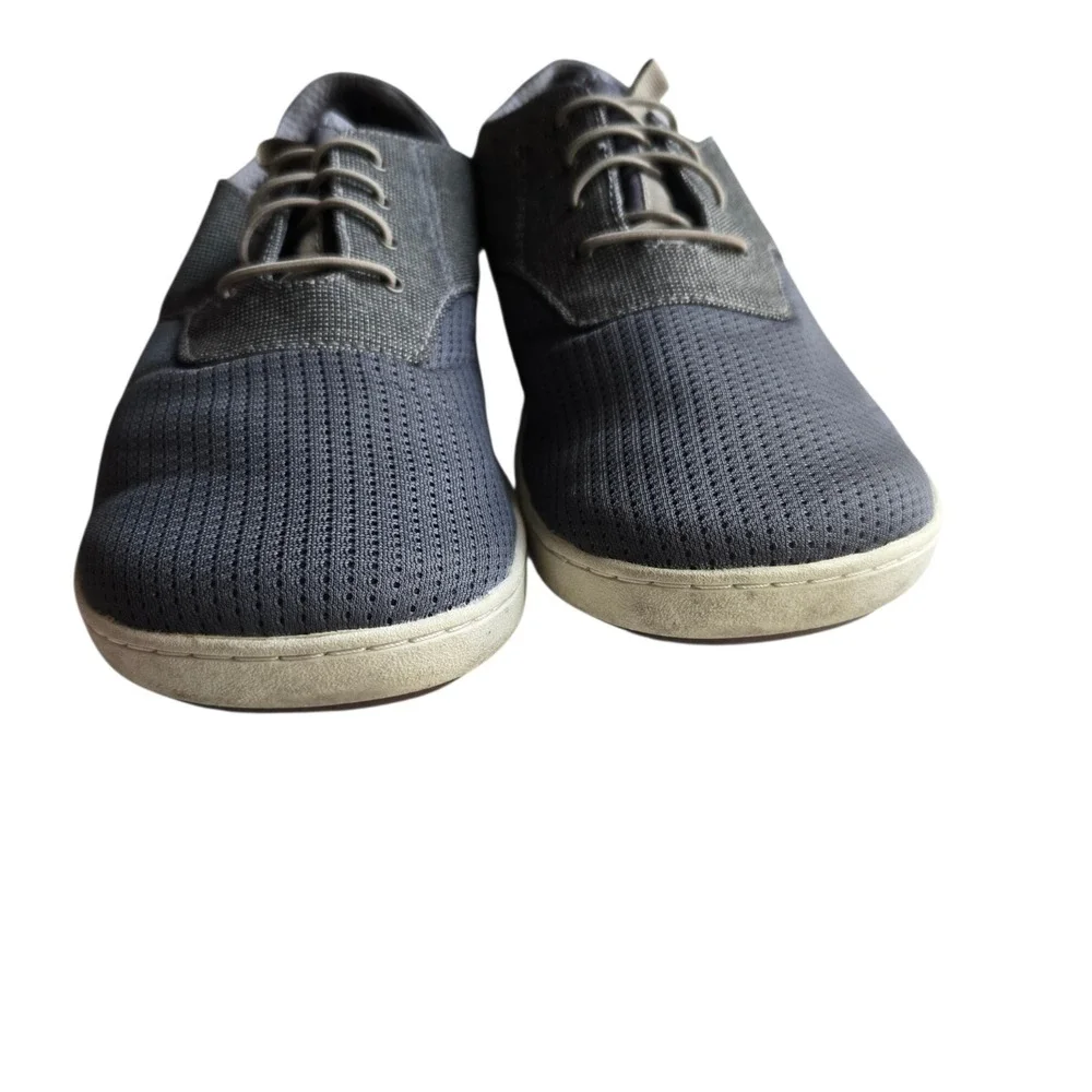 Olukai Nohea Moku Mens Size 9.5M No-Tie Lace Grey Boat Deck Shoes 10283-2610